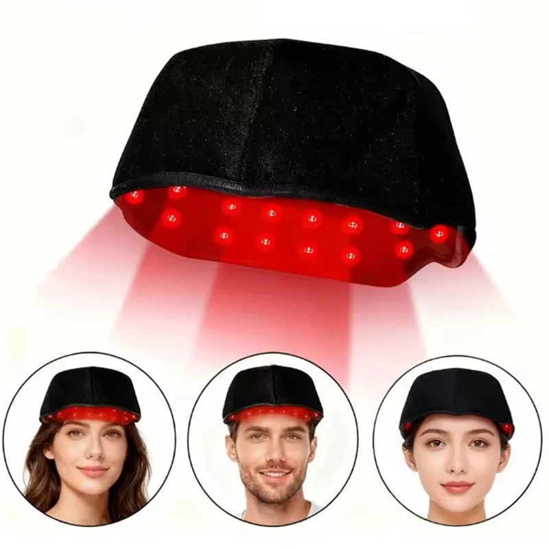 Near Infrared LED Therapy Hat for Hair Growth and Scalp Relief