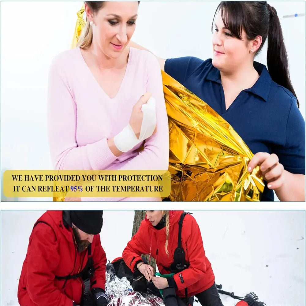 Emergency Thermal Blanket Waterproof &ndash; Heat Lock Safety