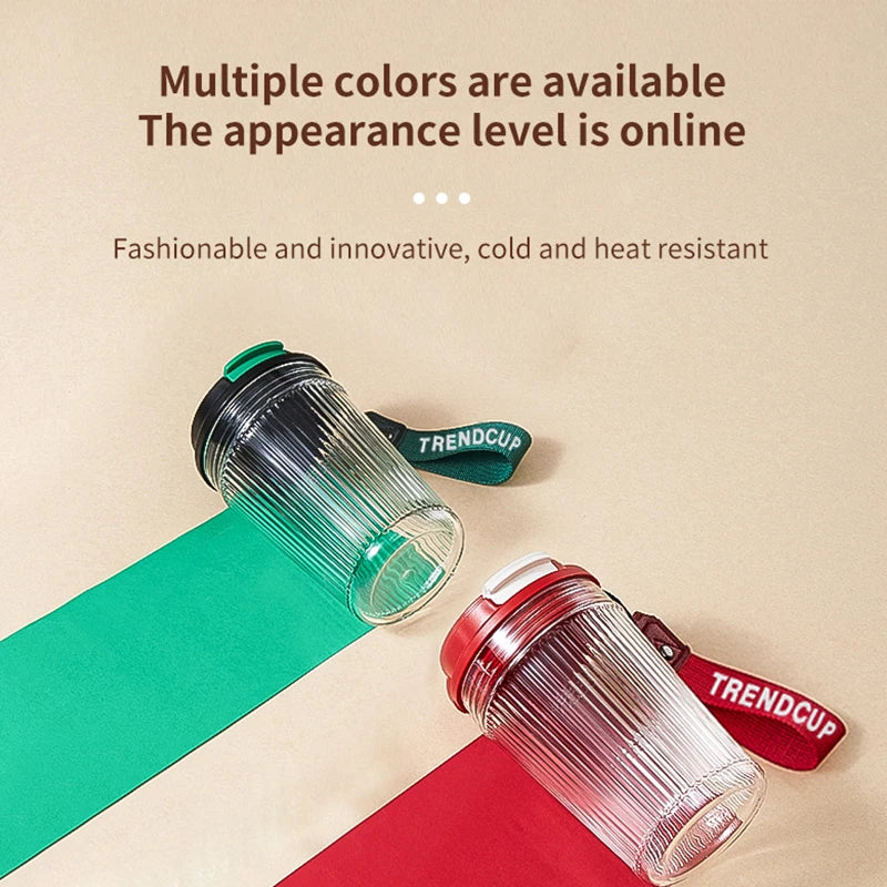 High Borosilicate Glass Portable Water Cup &ndash; Heat Resistant