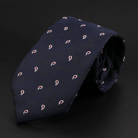 Dark Green Striped Floral Paisley Slim Necktie for Men 22