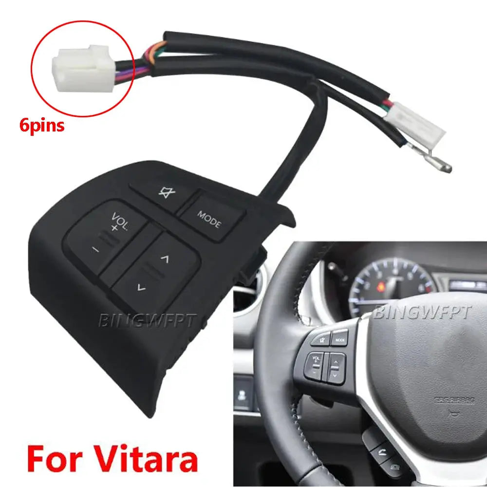 Steering Wheel Switch Volume Sound Control Button With Backlight For Suzuki Vitara 2016 2017 2018 Manual Transmission by InterCyprus Trading Ltd
