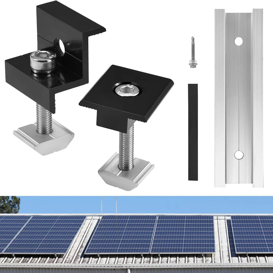 12 stuks aluminium Z-vormige montagesteunen voor zonnepanelen voor camper, boot en autodak