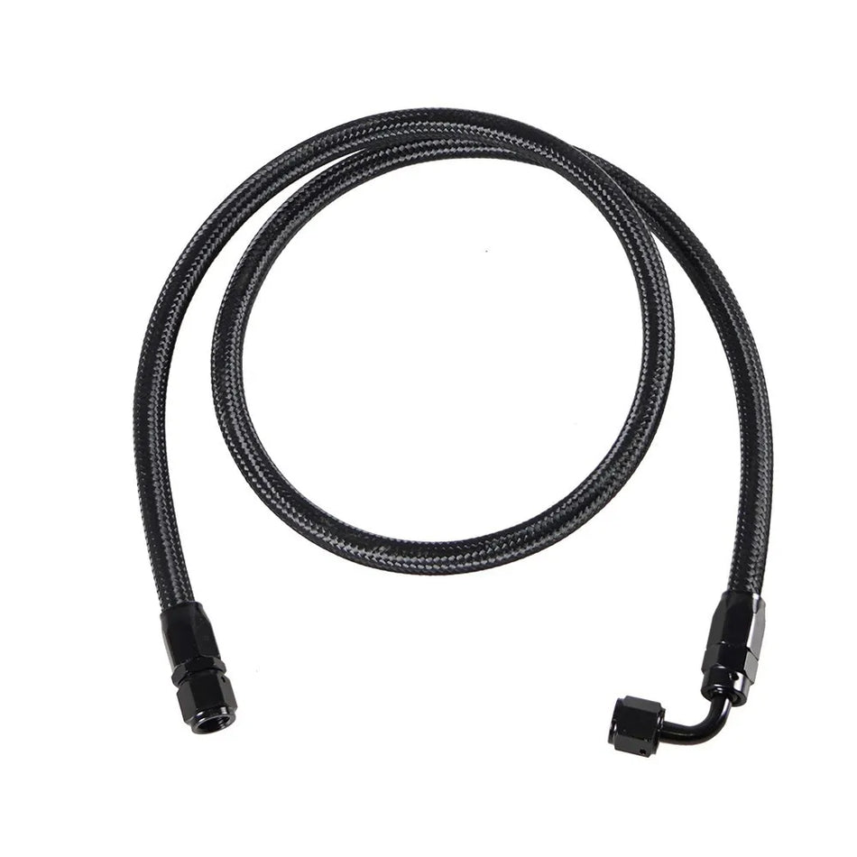 Raccords de carburant en huile tressés noirs AN4, kit d'adaptateur d'extrémité de tuyau 0-90 degrés