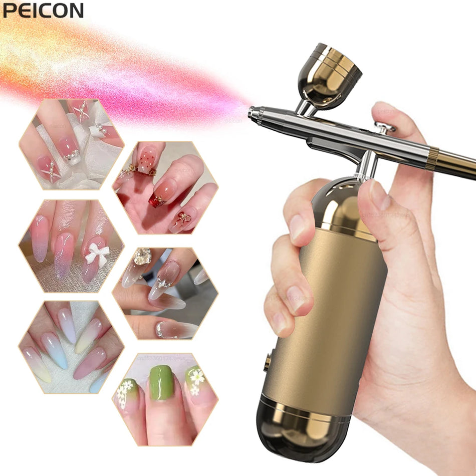 Tragbare Airbrush-Nagelmaschine mit Kompressor für Nagelkunst