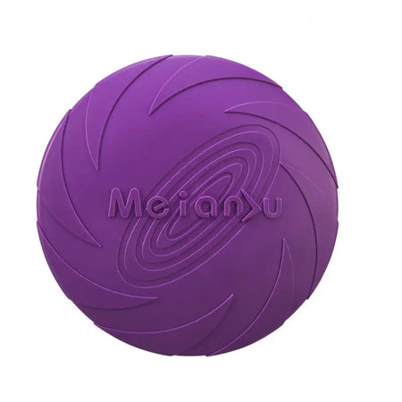 OUZEY Bite Resistant Flying Disc Toy for Dogs - Interactive Training &amp; Outdoor Fun PURPLE / 18CM