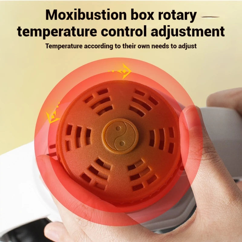 Headset-Style Cranial Moxibustion Device with Ear Therapy Jar för Home Use