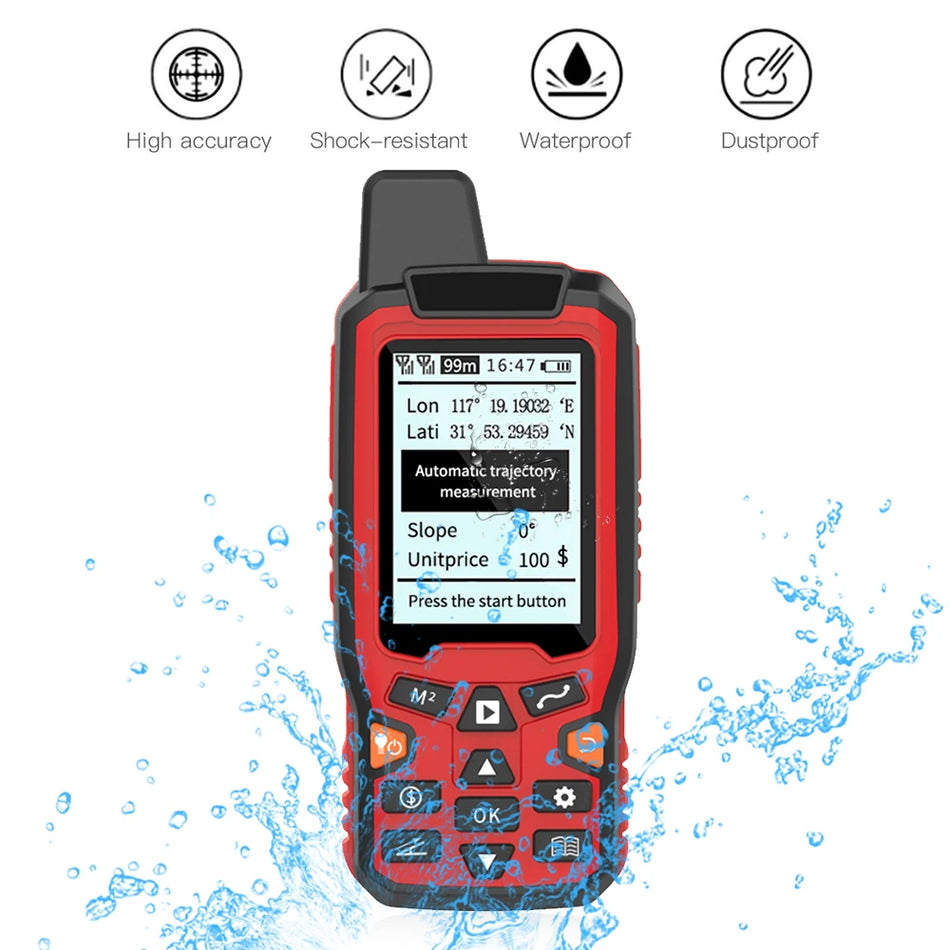 GPS Land Area Measure Handheld USB Tracker With Auto Slop
