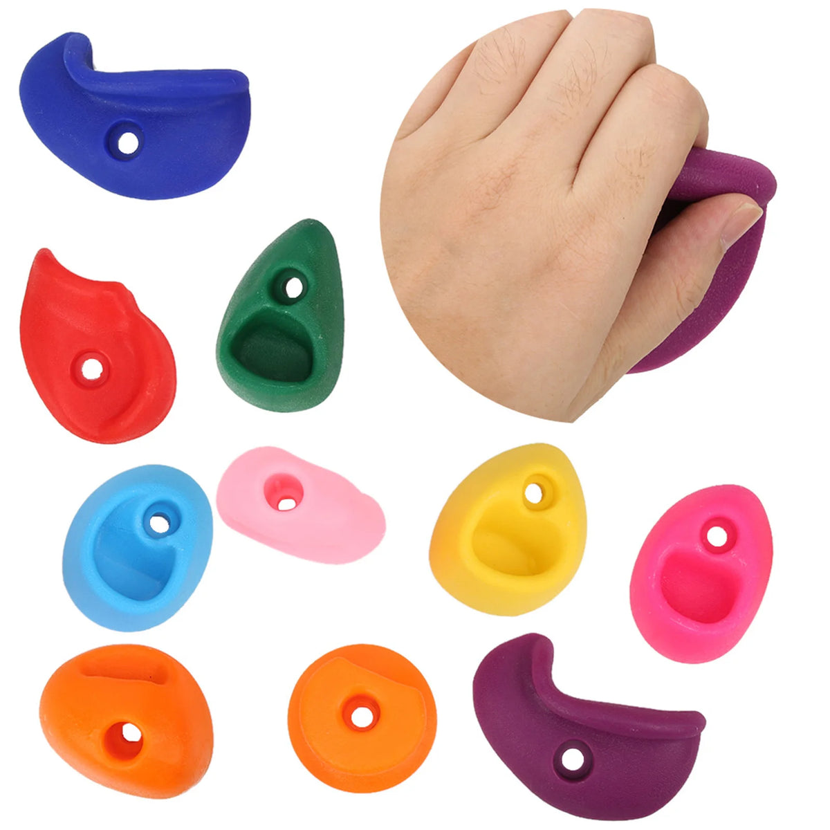 10pcs Climbing Holds Multicolored &ndash; Non-Toxic Plastic