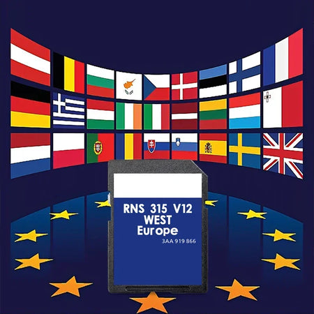 West Europe RNS315 AZ V12 SD Card Map 8GB - Free Maps CHINA