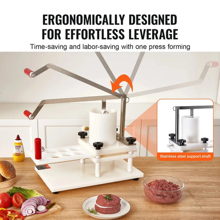 Commercial Burger Patty Maker Manual Press Three Mold Sizes