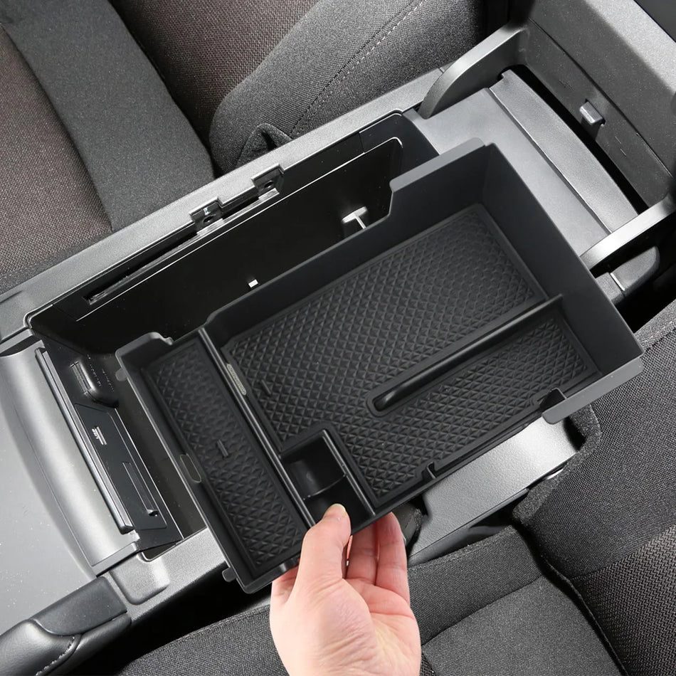 Armrest Storage Box for Mazda 3 Axela Direct Replacement Durable ABS Plastic Rubber-Backed