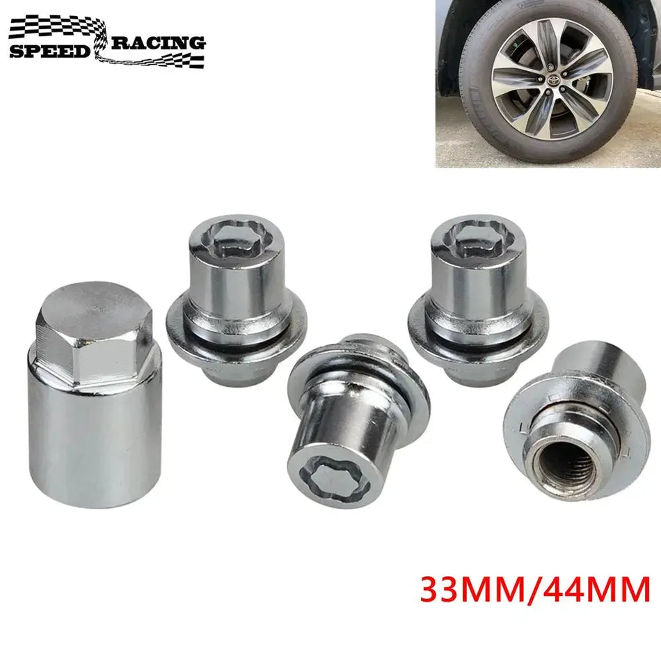 00276-00900 00276-00901 4Nuts+1Key Anti-theft 33MM/44MM Height Wheel Lock Lug Nuts Set M12x1.5 For Toyota Lexus PT27648100 by InterCyprus Trading Ltd