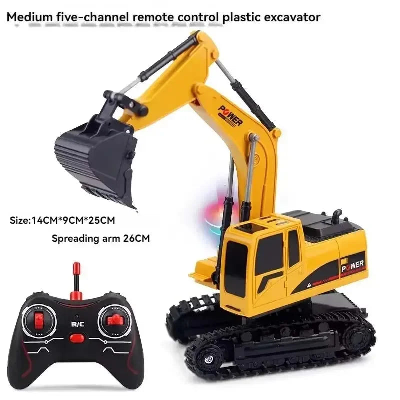 Drift RC 4x4 Off Road Excavator Stunt Car for Kids - Transforming Remote Control Vehicle 5CH Plastic Digger