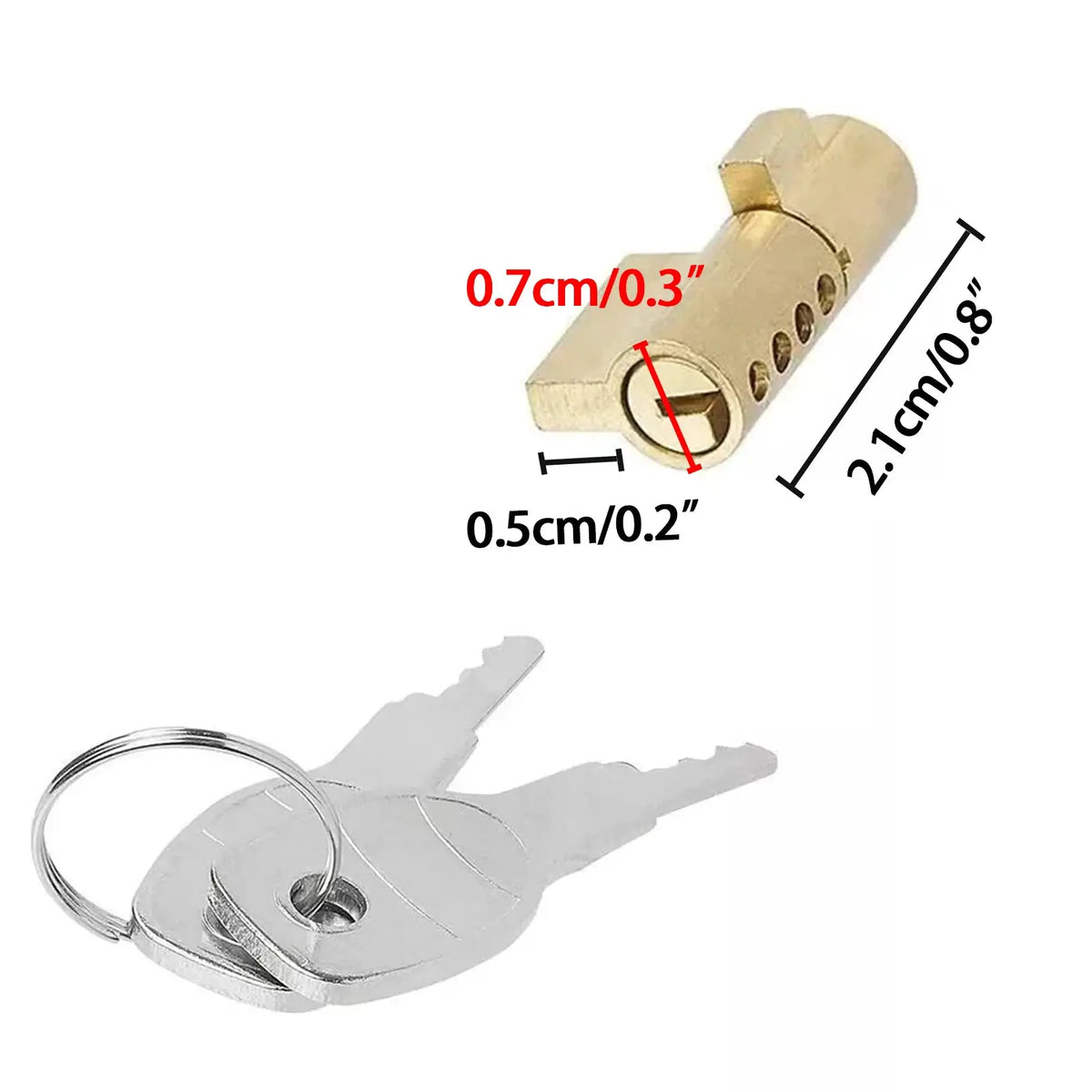 Anti-Theft Trailer Coupling Hitch Lock Insertable Security for Pressed Coupler Heads Caravans RVs with 2 Keys Accessory Part by InterCyprus Trading Ltd