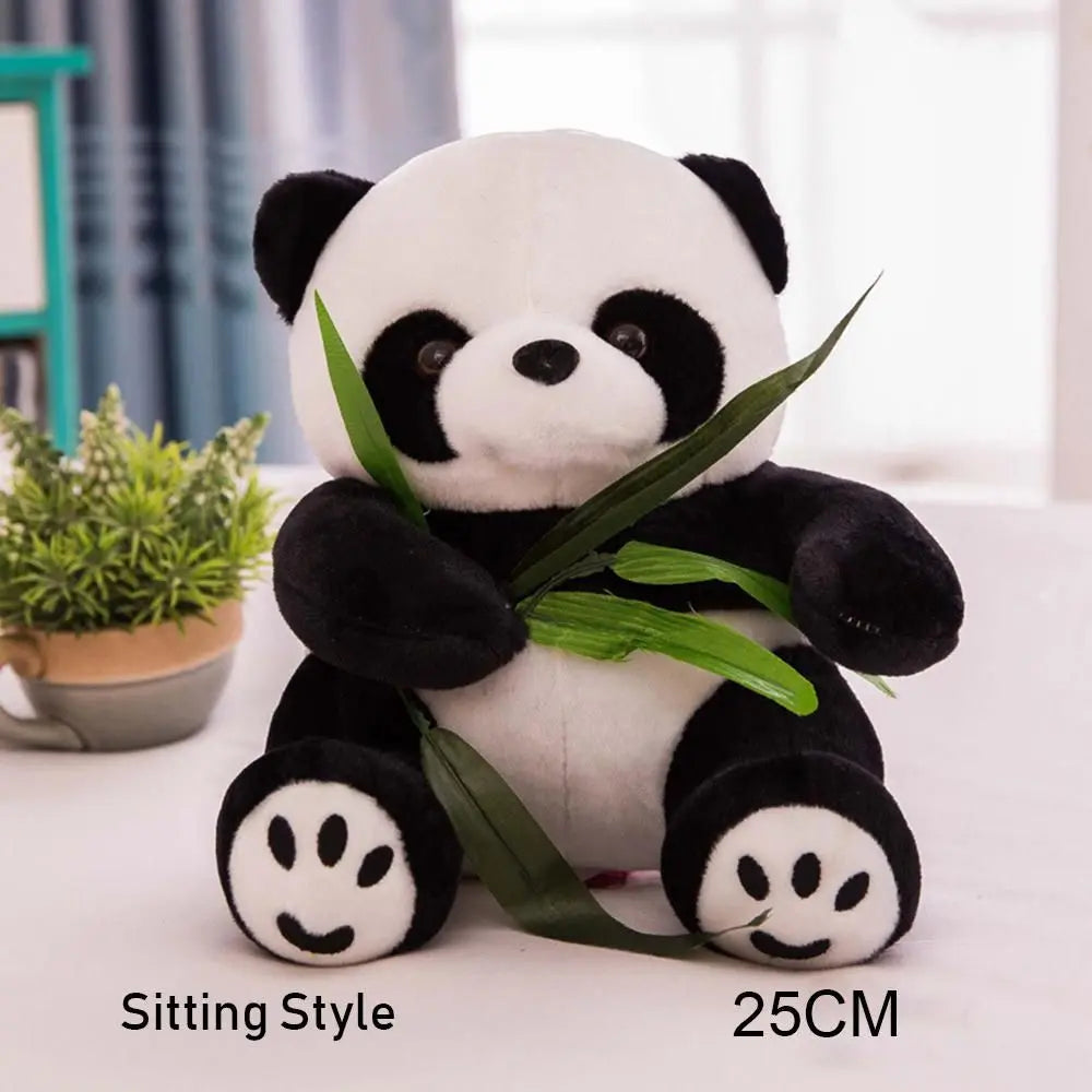 Super Cute Kneeling and Sitting Plush Panda Toy 25cm-Sitting Style