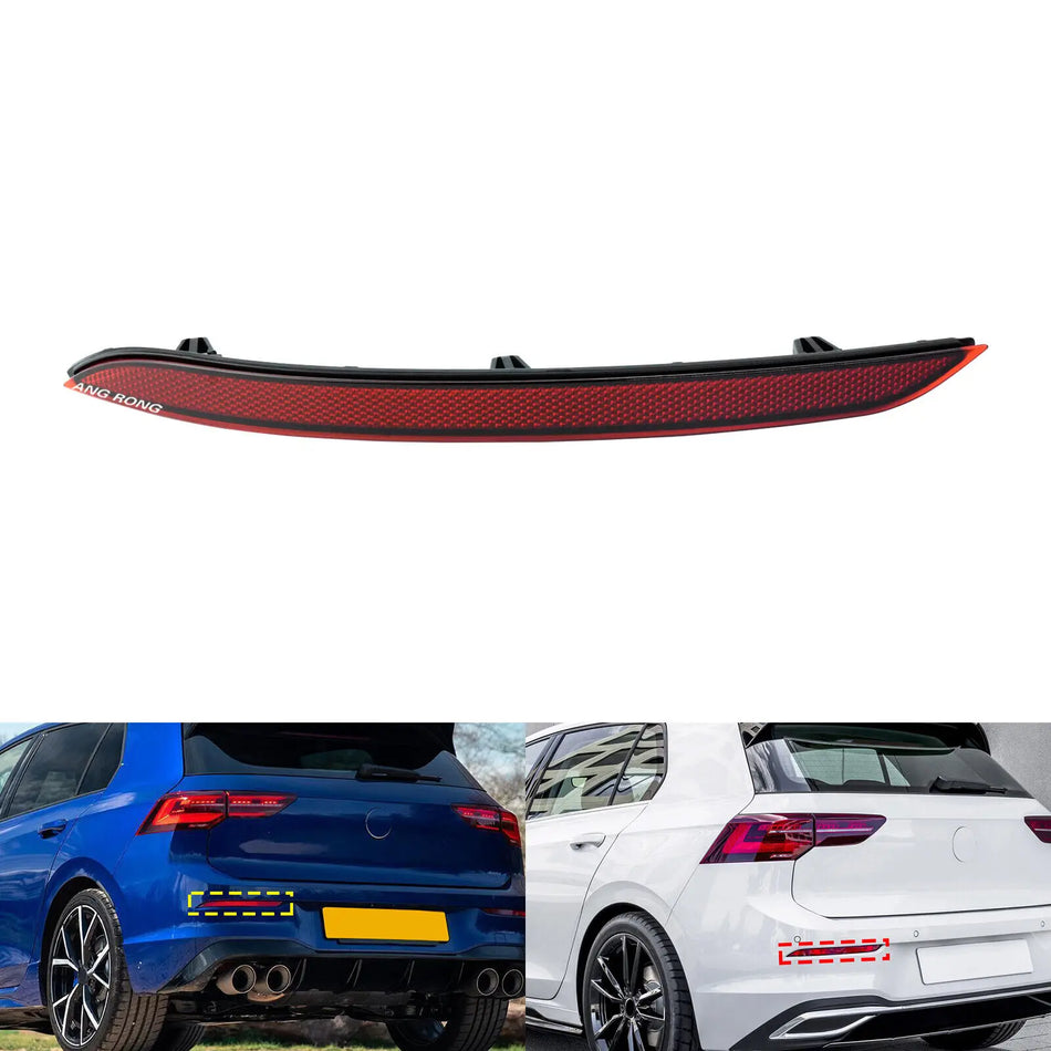 Zespół Światła Odbłyśnika Tylniego Zderzaka VW Golf MK8 Hatchback Lewy, Czerwony