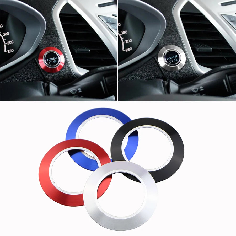 Kromirana naljepnica za poklopac prstena za pokretanje s gumbom za Ford EcoSport Fiesta MK7 (2009-2016)