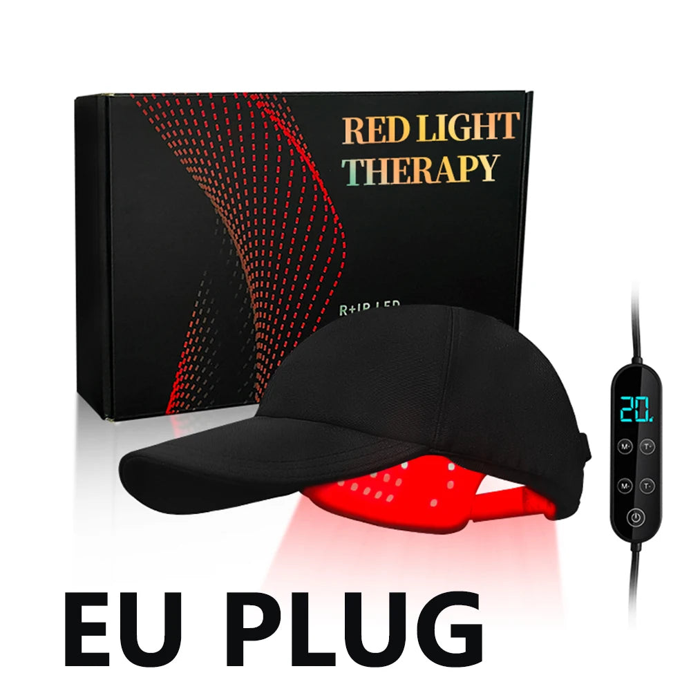 Red Light Therapy Hat Infrared 180LED Helmet - Hair Growth 180 LEDS EU PLUG