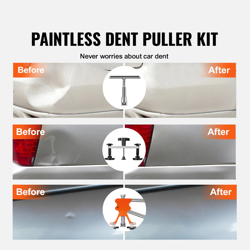 107-osaline Paintless Dent Removal Kit auto mõlgide jaoks