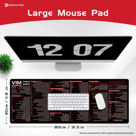 EXCO Vim Mouse Pad Linux Text Editor Cheat Sheet &ndash; Non Slip