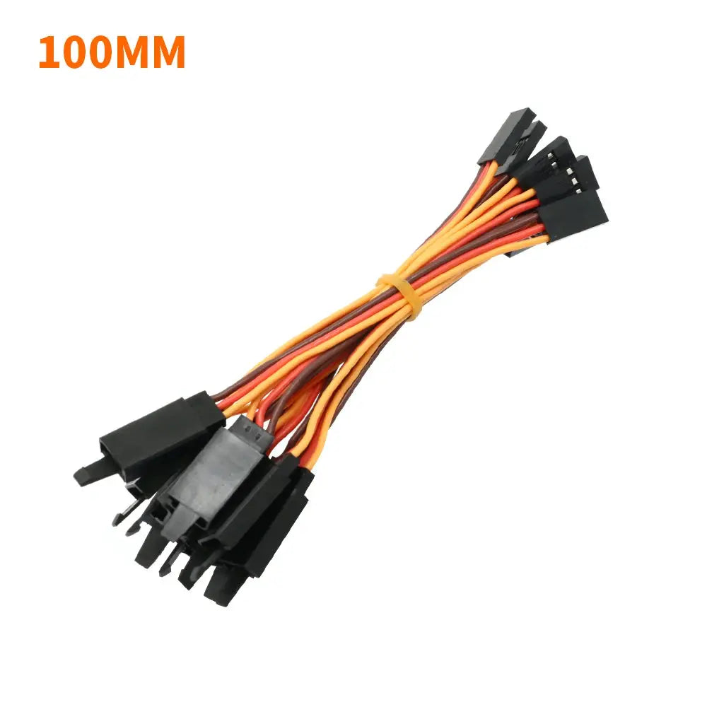 10Pcs 100 /150 / 200 / 300 / 500 / 1000mm Anti-loose 60 Core Servo Extension Lead Wire Cable For RC Futaba JR Male to Female by InterCyprus Trading Ltd