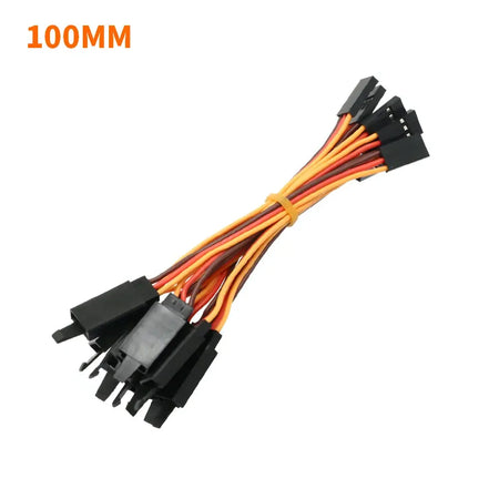 10Pcs 100 /150 / 200 / 300 / 500 / 1000mm Anti-loose 60 Core Servo Extension Lead Wire Cable For RC Futaba JR Male to Female by InterCyprus Trading Ltd