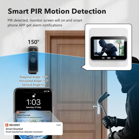 Tuya Smart Wireless Doorbell Camera &ndash; No Monthly Fees