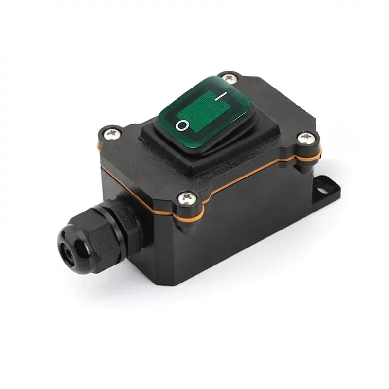 IP65 Waterproof Outdoor Rocker Switch with LED Indicator and Inline Cord