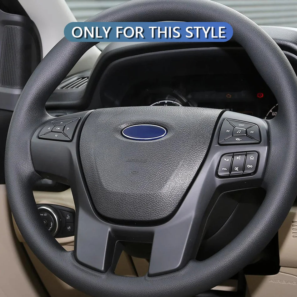 Coperchio pannello pulsante volante in cromo per Ford Ranger Everest 2015-2021 aggiornamento accessorio interno