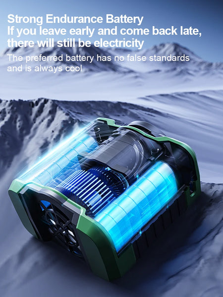 8000mAh Waist Clip Fan &ndash; 199 Wind Speeds with LED Lighting