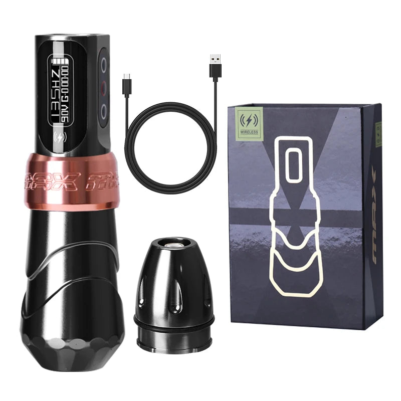 YILONG MAX Tattoo Machine Cartridge Pen &ndash; 2400mAh Battery glossy black gold