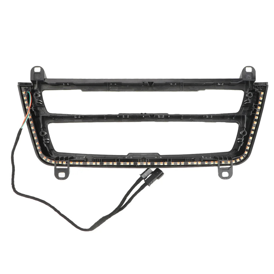 BMW 3 Serisi F30 F31 Orta Konsol LED Kaplama Paneli, Piyano Siyah Plastik, İç Kaplama Yükseltmesi