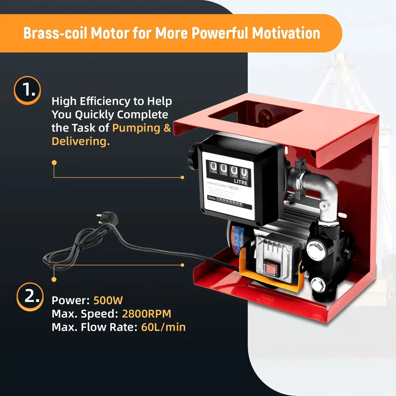 Self-Priming Diesel Fuel Pump &ndash; Auto Shut-Off Nozzle