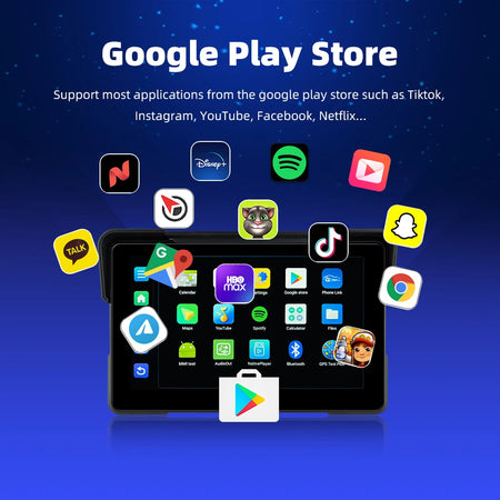 EVKEY New Android 13 Motorcycle GPS &ndash; Wireless CarPlay and Android Auto