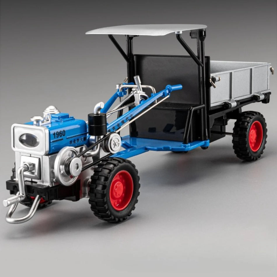 Diecast traktor igrača s pomičnim zadnjim vedrom, lučmi in zvokom