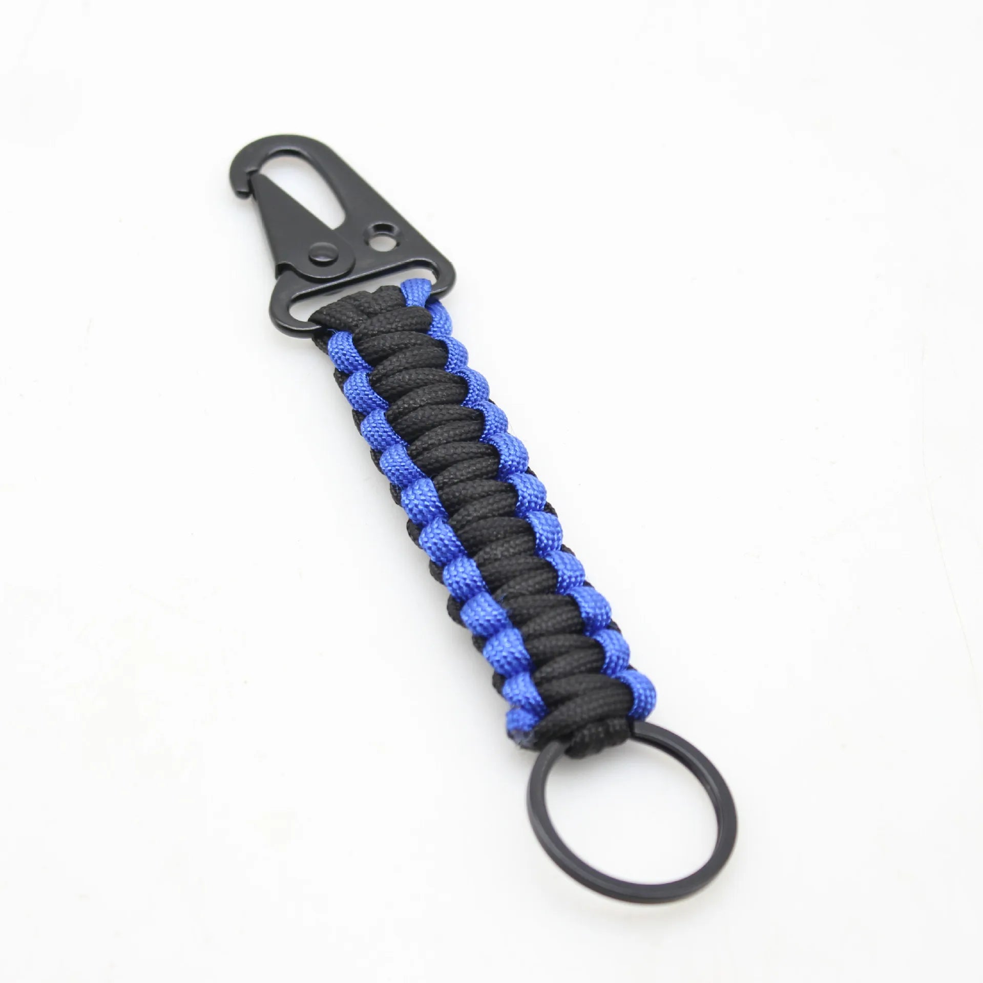 Paracord Keychain Ring Survival Kit &ndash; Eight Color Options Blue Black