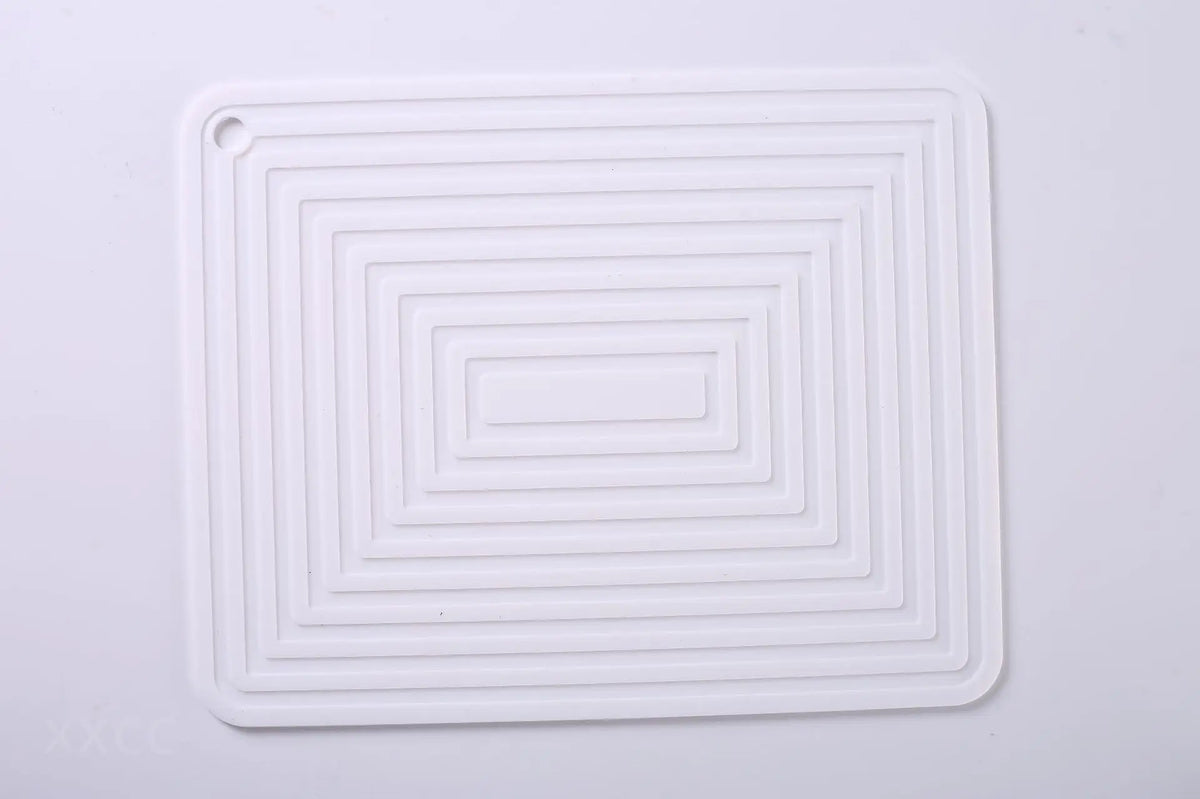 Silicone Pot Mat &ndash; Thickened Heat Insulation and Non-Slip Design white / 28x22cm / Rectangular