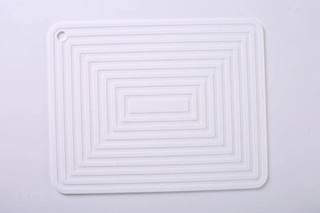 Silicone Pot Mat &ndash; Thickened Heat Insulation and Non-Slip Design white / 28x22cm / Rectangular