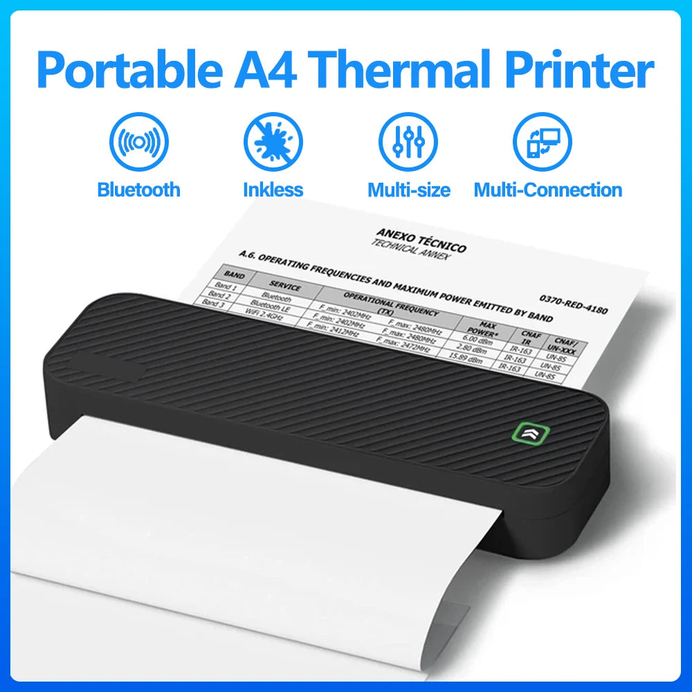 GOOJPRT D210 A4 Thermal Printer &ndash; Bluetooth Printing