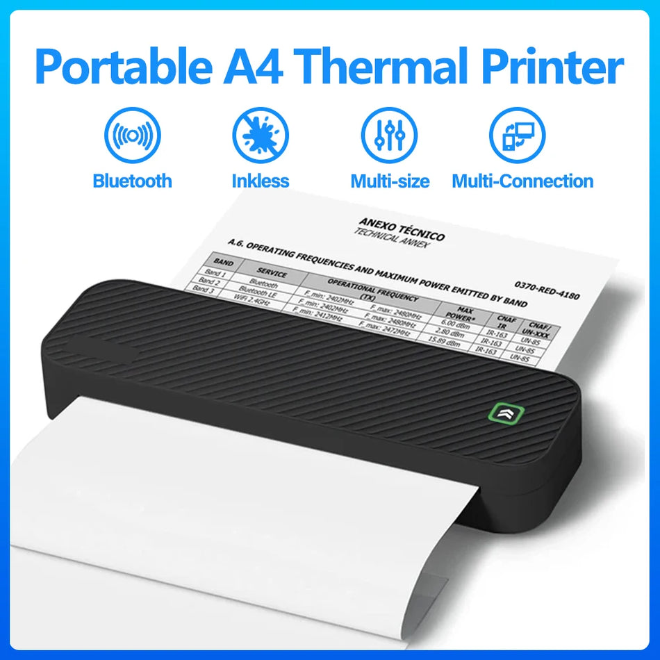 GOOJPRT D210 A4 Thermal Printer &ndash; Bluetooth Printing