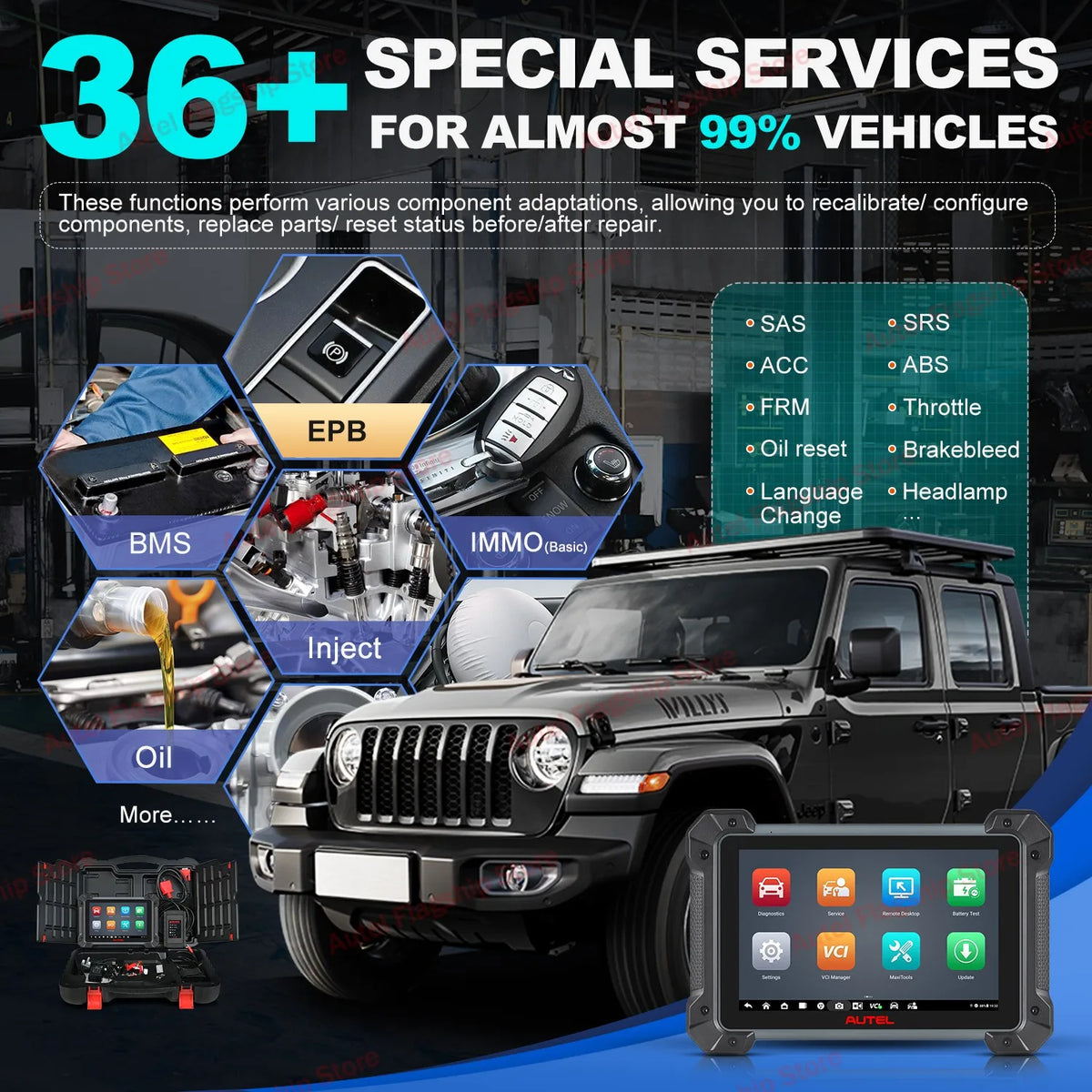 Autel MaxiCOM MK908 II MK908II &ndash; Bi-Directional ECU Coding