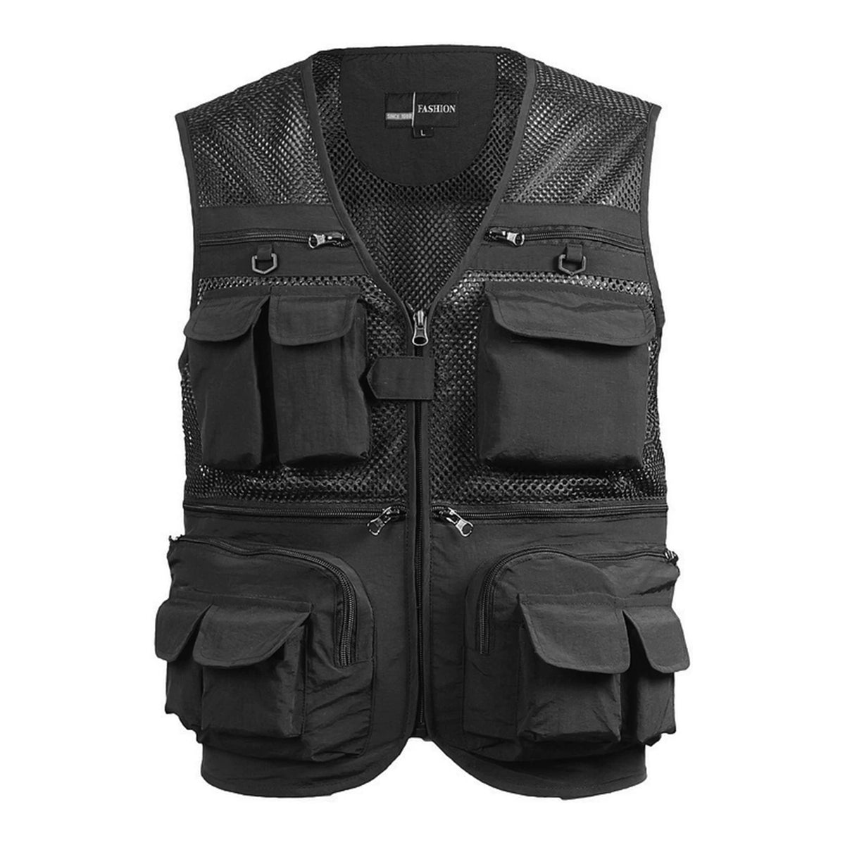 Fishing Vest Breathable Travel Mesh Vest &ndash; All Day Comfort Black / 5XL