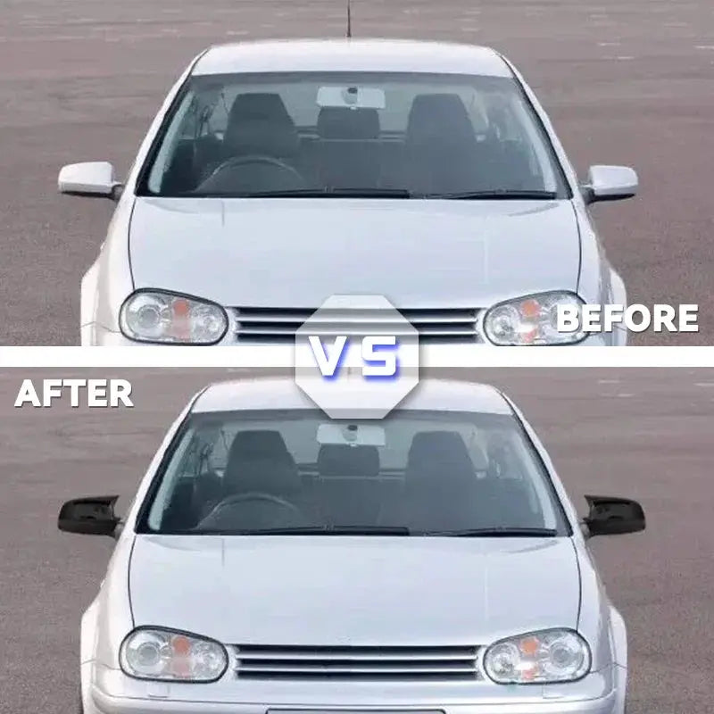 2Pieces Cover Glossy Black Rearview Mirror Cover Bat Style Mirror Cover For Volkswagen Golf 4 MK4 1997-2003 by InterCyprus Trading Ltd