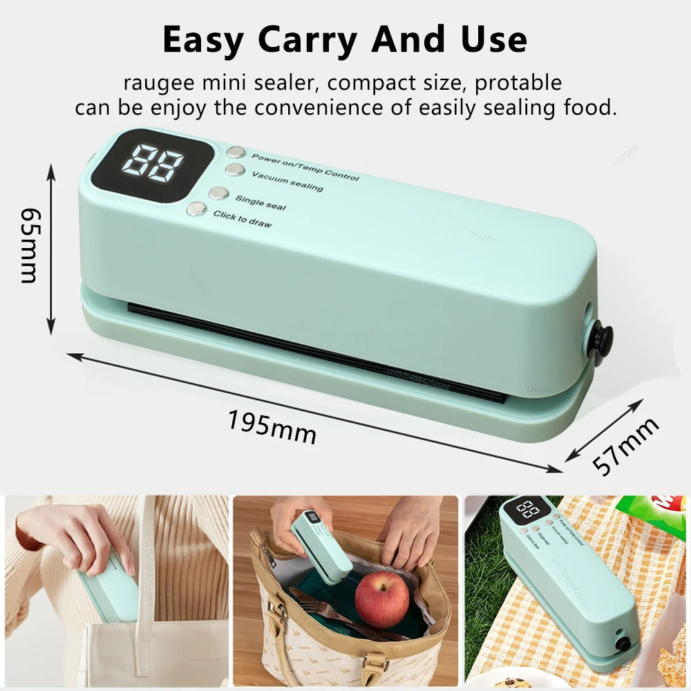 Mini Vacuum Sealer Portable Wireless &ndash; One-Touch Vacuum Seal