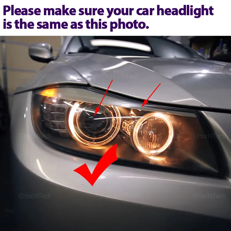 Anneaux lumineux LED blancs 6000K pour BMW Série 3 E90 E91 LCI