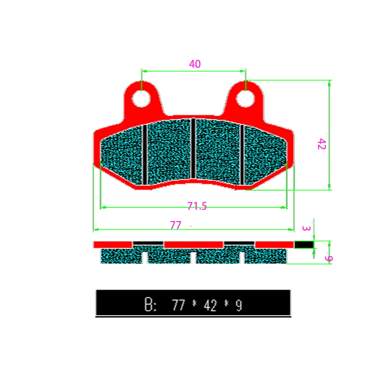 Copper Sintering Brake Pads &ndash; High Temp Resistance 850C