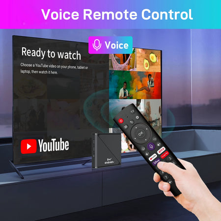 TV98 ATV Pro Android TV Box - 8K Streaming, Quad Core, Dual Wifi, Voice Remote