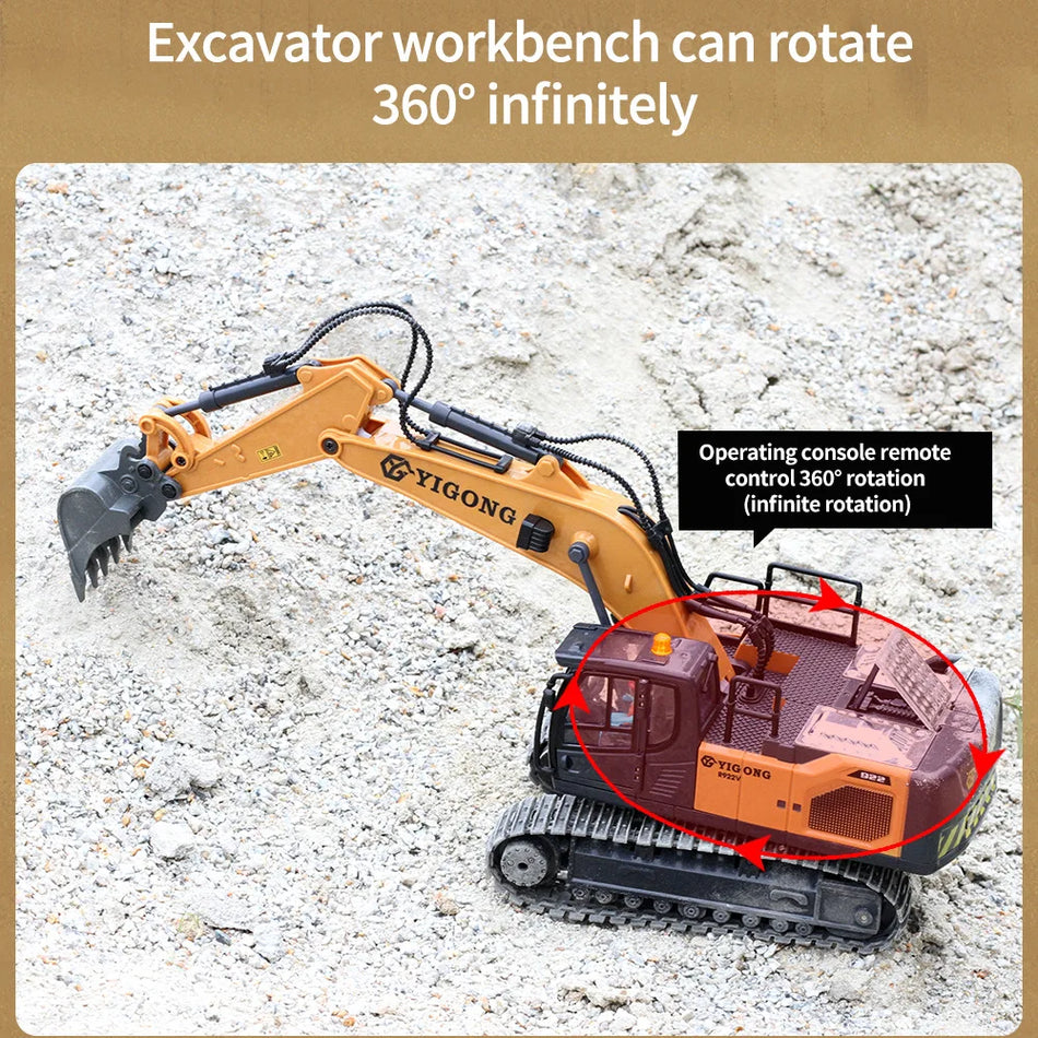 Conusea RC graafmachine kiepwagen met 2.4G afstandsbediening rupstruck