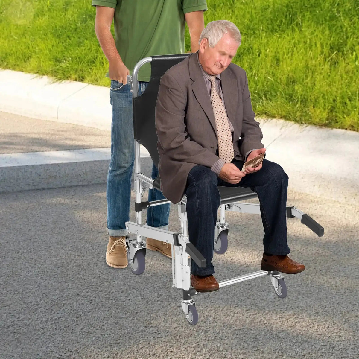 Stair Climbing Wheelchair Foldable &ndash; Ultra Lightweight