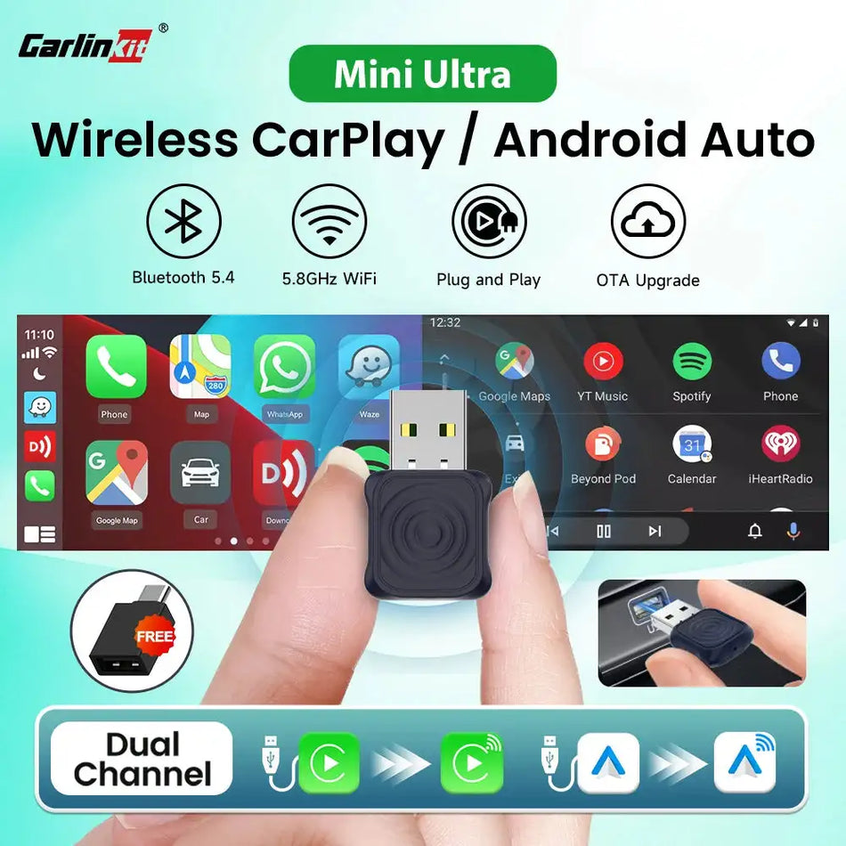 Carlinkit 2 In 1 Wireless CarPlay And Android Auto Adapter